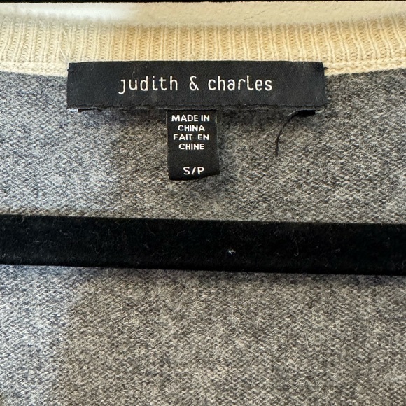 Judith & Charles Wool Cashmere V-Neck Sweater Size S - Picture 4 of 6